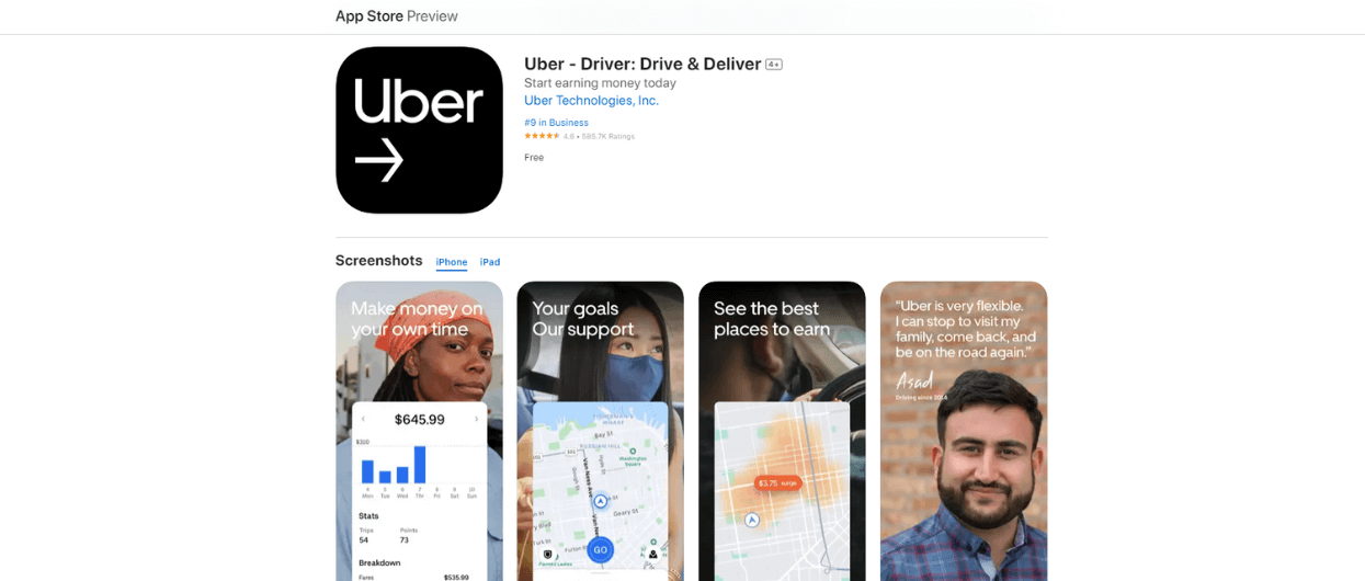 Uber best money making app